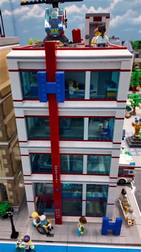 Bricksie on YouTube on Instagram: "The LEGO City Hospital 🏥 with the skatepark right behind… go ahead break a leg… you’re in good hands 😅"