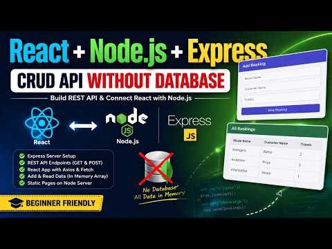 React + Node.js + Express CRUD | Build REST API Without Database | MERN Stack Tutorial Part 1
