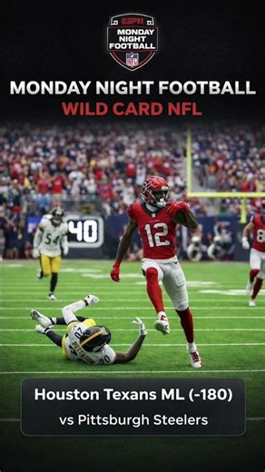 MONDAY NIGHT FOOTBALL WILD CARD PICK 🏈 | Texans ML (-180) vs Steelers 💰