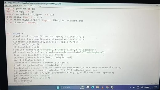 #machinelearning #knn #python #datascience #scikitlearn #ai #learning #projects #opentowork #linkedinlearning | RamyaSri Gayathri