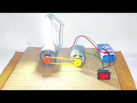 DC motor to DC motor generator ll how to make DC motor generator #science #project #motor #shorts