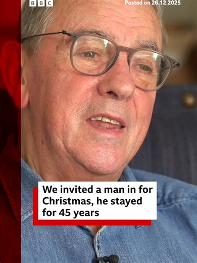 Rob and Dianne invited a homeless person into their home on Christmas Day in 1975 and he stayed there for the rest of his life. #ChristmasDay #Christmas #Homelessness #Wales #Cardiff#News #BBCNews