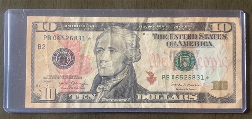 RARE 2017A 10 Dollar Star Note - NL06526831* - Low 640k Print Run - Etsy