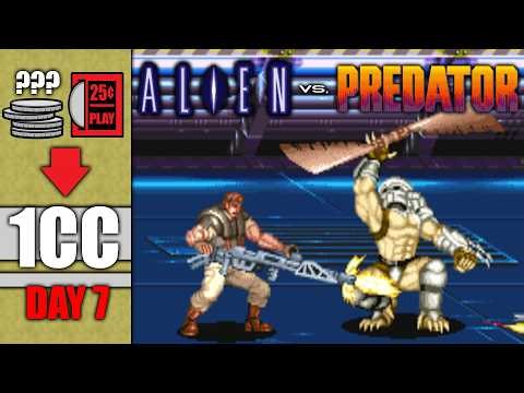 Can I Beat ALIEN vs PREDATOR on 1 Quarter?! A 1CC Journey (Day 7)