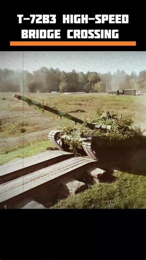 T-72B3 High-Speed Bridge Crossing – Full Send Over Narrow Span #tank #moderntanks #танк #戦車 #t72