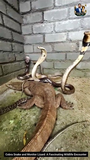 Cobra Snake and Monitor Lizard: A Fascinating Wildlife Encounter #snake #wildliferescue #cobra