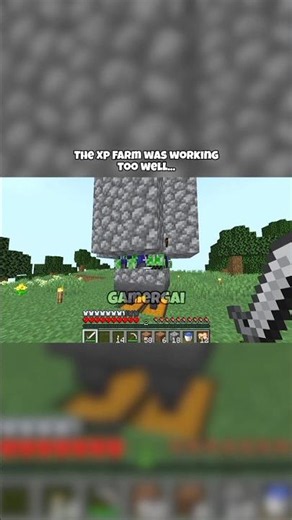 The XP farm was working too well... |@Gamergaiofficial #shorts #minecraft #cow