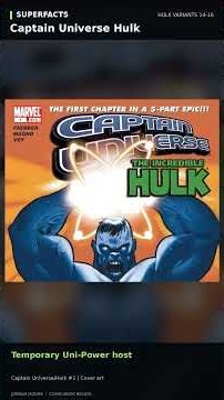 War Hulk, Nul & Captain Universe: Hulk's Borrowed Power #Hulk #Shorts