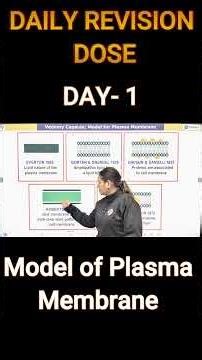 Daily Revision Dose (DRD) with VEDEMY | Cell Biology | Model of Plasma Membrane | CSIR Revision