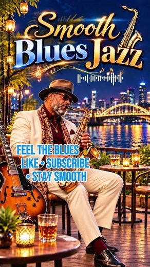 Smooth Blues Jazz 🎷 Soulful Blues Guitar & Smooth Saxophone for Relaxation
