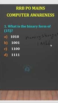 Can You Solve This? 😱 Binary to Decimal | RRB PO Mains | Bank Exams