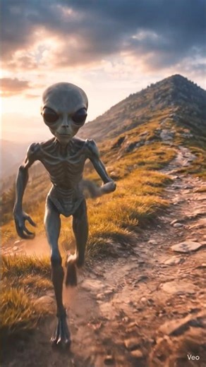 “Alien Spotted Running on a Mountain – Real or Fake?”