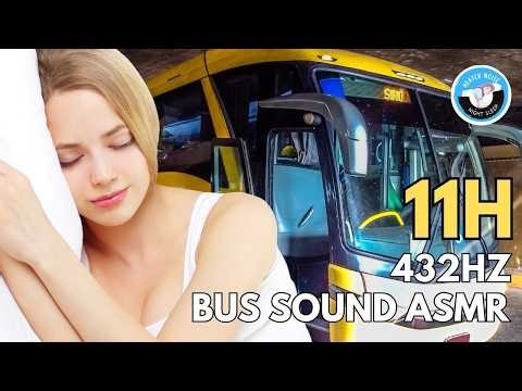 Better Sleep With BUS SOUND ASMR To Get Over Stress - Relaxing With Black Screen In 11 Hours