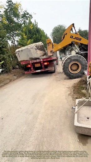 Lifting the Monolith: How a Loader Moves a Stone Too Big for Man