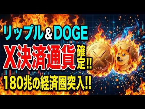 【XRP,DOGE】リップル、ドージX決済通貨確定！！180兆円市場突入！！【仮想通貨】