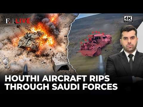 Insane Footage: Tiny Houthi Drones Blow Up Saudi Tanks, Troops In Devastating Hit| Firstpost Live|4K