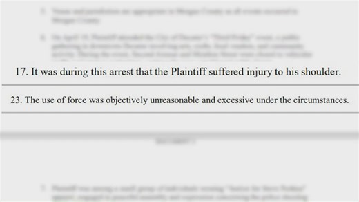 Decatur man sues city, alleges police used excessive force during protest arrest