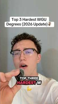 Top 3 hardest WGU degrees (2026 Update) #wgu
