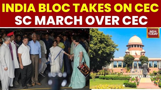Opposition March to Supreme Court, BJP Slams Anarchy, Protest Face-Off in Delhi