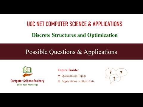 Possible Questions Ideas | Discrete Structures & Optimization | Unit 1-9 | UGC NET Computer Science