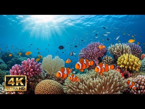 🐟 4K Aquarium Screensaver – Colorful Tropical Fish & Peaceful Ocean Ambience