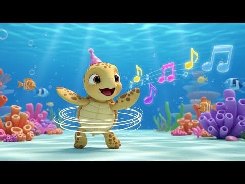 Baby Turtle Twirl Song 🐢🎶 | Fun Animal Dance Song for Kids | Playful Nursery Rhyme