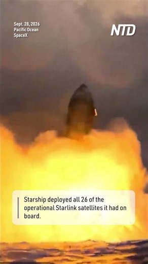 Starship Splashes Down With Dramatic Fuel Burn Fireball