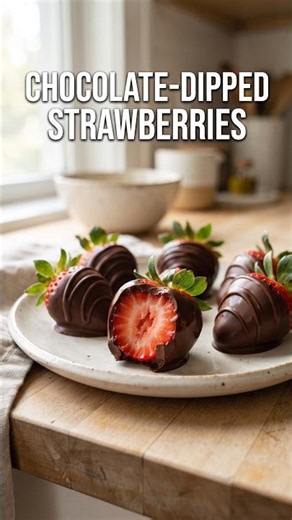 🍓🍫 “Strawberries dipped in silky chocolate… could dessert get any better?”
