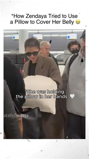How Zendaya Tried to Use a Pillow to Cover Her Belly 😭🛋️ #Zendaya #TomHolland #tomdaya