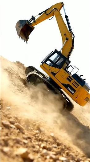 Epic RC Excavator Descent: Dirt & Dust Action! 🚜💨