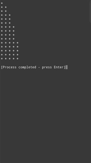 Right Angle Triangle Star Pattern / Increasing Triangle Pattern #python #coding #programming #shorts
