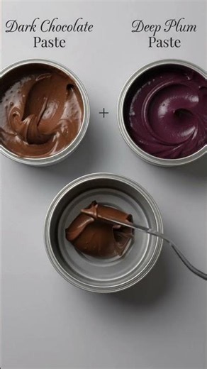 Luxury Pigment Mixing ASMR ✨Espresso Plum Velvet #shorts #trending #asmr #colormixing #colors #plum