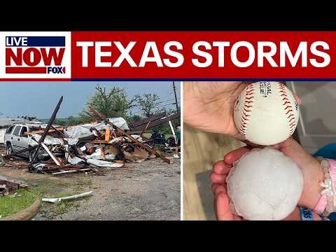 Tornado damage, large hail reported across North Texas