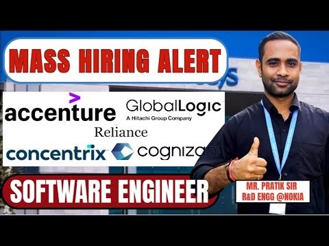Mass Hiring Alert | Accenture, Cognizant, Concentrix, GlobalLogic, Reliance hiring