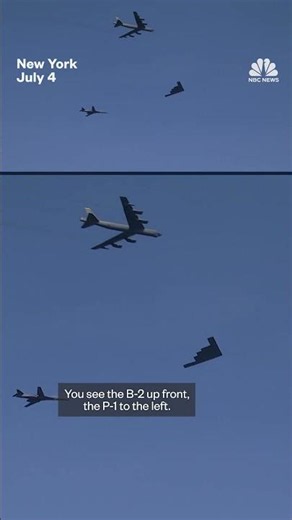 Stealth bomber flies over New York Harbor during Sail4th 250
