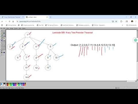 Leetcode 589 N ary Tree Preorder Traversal - In Hindi Explained - If helpful, please Subscribe