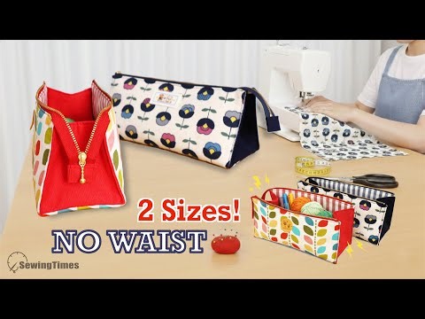 Genius Sewing Hack!💡 Fastest No-Waste Pouch Ever!- Open Wide Box Pouch DIY 2 Sizes