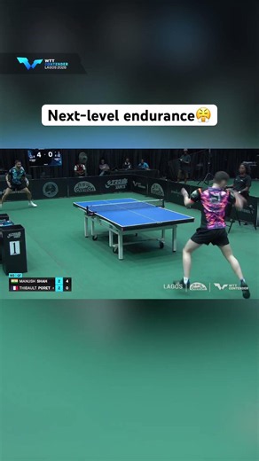 Check out how Manush Shah wins this epic 33-shot rally 😮‍💨💥#WTTLagos #TableTennis