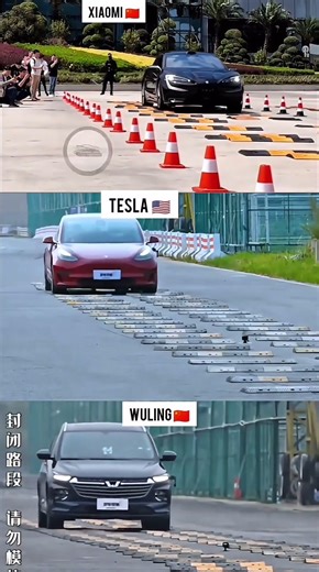 2026 Xiaomi vs Tesla vs Wuling 😳 Suspension Speed Bump Test!