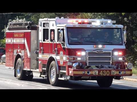 Fairfax County Fire & Rescue Engine 430 & Medic 430 Responding