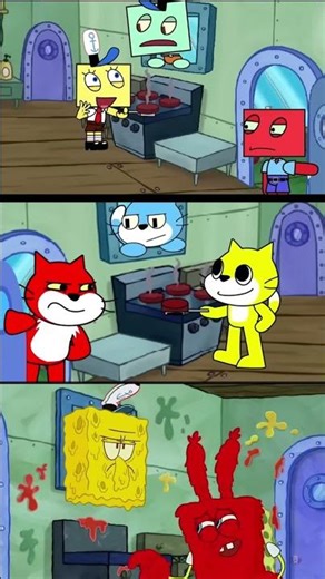 FNF Mr. Krabs Gets Mad: New Scratch vs Square Krusty Karoling Mods Showdown! #krab #fnf