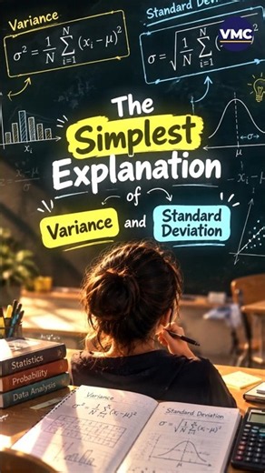 The simplest explanation of variance and standard deviation! By VMC JEE5