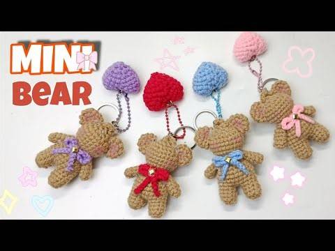 LET'S CROCHET MINI BEAR KEYCHAIN