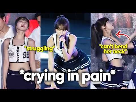 CHAEWON's temporary hiatus due to neck injury (celebration choreo)