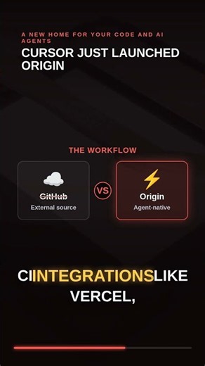 CURSOR JUST LAUNCHED ORIGIN — A new home for your code and AI agents #Shorts