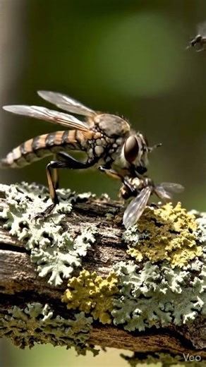 #RobberFly Aerial Ambush Feed Mid Air Kill #Shorts #Viral #Predator