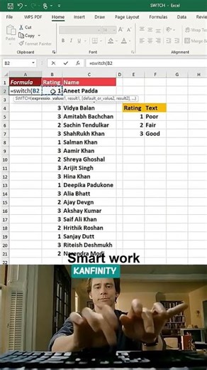 Convert Star Ratings ⭐ to Text in Excel in Seconds! 💡📊#asmr #shorts #excel #trending #viral #tips