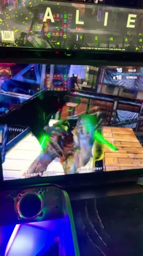 Jason playing Alien Covenant at Dave & Buster’s #jason #arcade #gaming