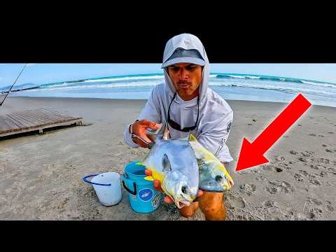Time to go Fishing for Dinner on Florida Beach | Pompano catch clean cook