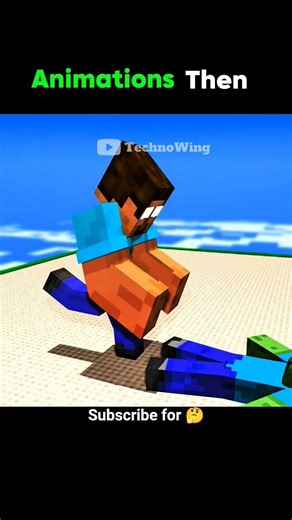 Animation Then vs.Now🔥☠️ #shorts #minecraft #fyp